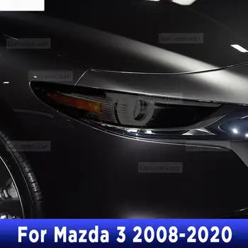 Už Mazda 3 2008-2020 Automobilių Šildomi priekinis žibintas Anti-scratch Priekinės Lempos Atspalvis, TPU Apsaugine Plėvele Padengti Remonto Reikmenys Lipdukas