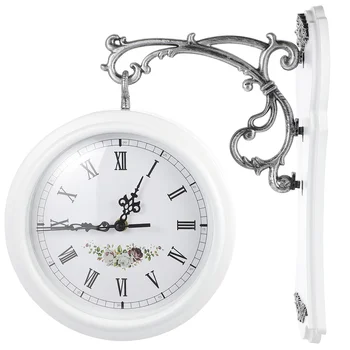 Dvigubo Veido Laikrodis Retro Dekoro Pusių Senamadiškas Stiklo Derliaus Kabo Sienos Pasukti Europos Stilius