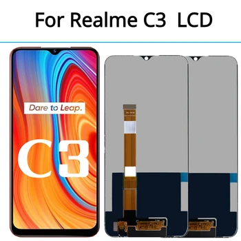 LCD Realme C3 RMX2027 RMX2021 RMX2020 LCD Ekranas Su Frame skaitmeninis keitiklis Jutiklinis Ekranas KOLEGA Realme C3 LCD Pakeitimo