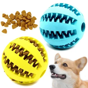 Extra kietas Žaislai Interaktyvus Šuo Elastingumą Kramtyti Ball5cm Natūralių Produktų Valymo Žaislai Gydyti Šunų Pet Pet Kamuolys Gumos Dantų
