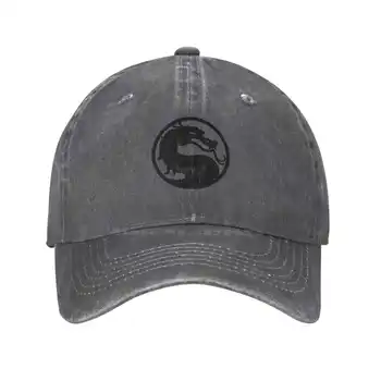 Mortal Kombat Logotipu Grafinis Prekės ženklo Logotipas, Aukštos kokybės Džinsinio audinio kepurė Megzta kepurė Beisbolo kepuraitę