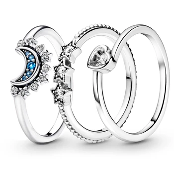 Žiedas 925 Sidabro Moterų Originalus Fidget Merginos Širdį Sertifikuota Meilės Žvaigždučių Prabangus Sužadėtuvių Porą Kokybės Bauda Papuošalų Dizaineris Naujas