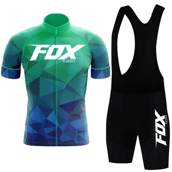 Foxxamo 2023 Vyrams Trumpomis Rankovėmis Jersey Rinkiniai Ropa Ciclismo Hombre Vasaros Dviračių Triatlonas Drabužių Šortai, Kombinezonai Su Antkrūtiniais Kostiumas Dviratį Vienodas