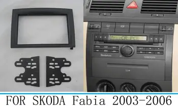 Už SKODA Fabia 2003-2006 M. Automobilio Stereo Radijo Fasciją 2 Din FramePanel Padengti Turėtojas Naujinimo Pakeitimo