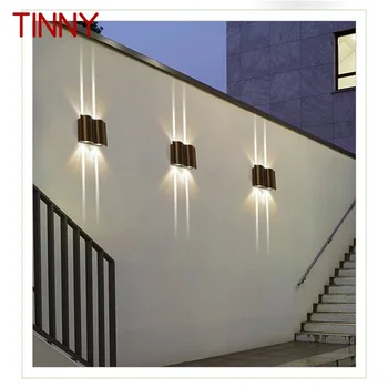 TINNY Lauko Sconce Šviesos Aliuminio LED Modernus Kiemo Sienos Lempos Vandeniui Kūrybos Dekoratyvinis Už Veranda, Koridorius Balkonas