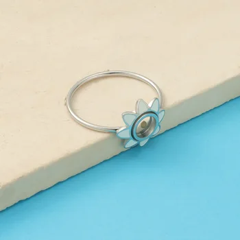 Nerūdijančio Plieno Bespalvis Saulėgrąžų Daisy Handpiece Asmeninį Paprasta, Europos ir Amerikos Stiliaus Plieno, Ring Ring Ring Ring
