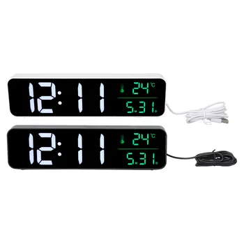 Skaitmeninis Laikrodis, Atminties Funkcija Muzikos LED Skaitmeninis Laikrodis-Žadintuvas USB 5V 1A 12/24H Didelis Ekranas 5 Reguliuojamo Ryškumo Miegamasis