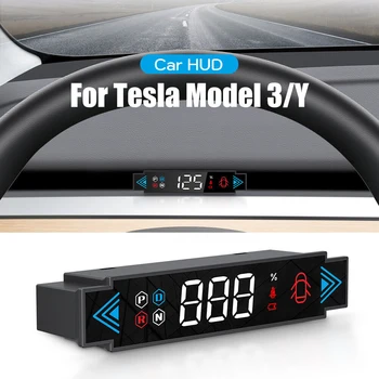 1pc Už Tesla Model 3/Y 2019-2023 Automobilių HUD Head Up Display LCD Ekranas Spidometras Su Realaus Laiko Vairavimo Duomenų 87.5x22x17.8mm