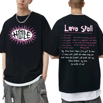Skylę Meilė Rašybos Žodžiai Marškinėliai Derliaus Hip-Hop Vyrų, Moterų, Negabaritinių Marškinėlius Courtney Love Gražus Monstras 90-ųjų Roko grupe T-shirt