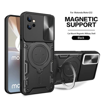 Skaidrių Kameros Objektyvo Apsaugos Metalo Žiedas Turėtojas Telefoną Atveju Motorola Moto G32 6,5 cm TPU Bamperis Kieto Plastiko Galinį Dangtelį