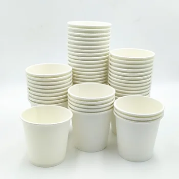 Balta popieriaus taurės mažų vienkartinių burnos skalavimo skystis puodelį Karšto gėrimo popieriaus taurė