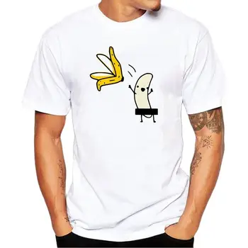 Juokinga Bananų Dizainas, Print T Shirt Vyrams Vasaros Humoro Anekdotas Hipste Tees Balta Atsitiktinis O-kaklo trumpomis Rankovėmis Viršūnes Hip-Hop Streetwear