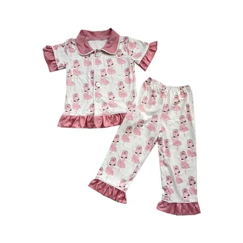 Didmeninė Vaikams Baleto, Šokio Sleepwear Komplektus Mergina Bamblys Pižama Mergaičių Naktiniai Marškiniai, Pižamos 2 Gabalas Rinkiniai