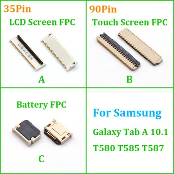 2vnt 35 90 Pin Baterija FPC Jungtis, Skirta Samsung Galaxy Tab 10.1 T580 T585 T587 LCD Ekranas Jutiklinis Ekranas FPC Jungtis Plug