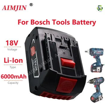 100% Originalus 18V 6000mAh Įkraunama Ličio Jonų Baterija Bosch Atsarginės Nešiojamų Pakeitimo BAT609
