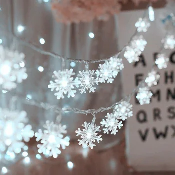 Snaigės LED String Žibintai Pasakų Šviesos Girlianda Namo Lauko Žibintas Žiburiai Kalėdų Dekoracija Kalėdų Medžio Navidad Šaliai Dekoro