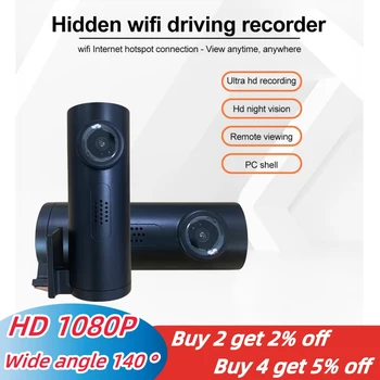 Priekiniai Automobilių Brūkšnys Cam Su Built-in WiFi Mini Paslėptas Automobilio Kamera Automobilio AVI Vaizdo Linijos Įrašymas Su App Kontrolės HD 720p