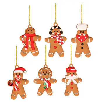 Asorti Meduoliai su imbiero priedais Figūrėlės 6pcs Kalėdų Dekoracijas su daug Stilių Sezoninio Dekoro Kalėdų Papuošalai