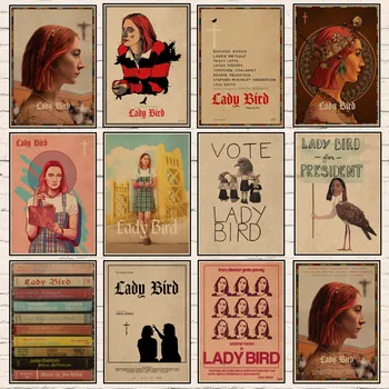45 Dizaino Lady Bird Filmo Plakatas Vintage Retro Plakatai Kraft Popieriaus Spausdina Sienų Lipdukai Meno Tapybos Kambario Apdaila