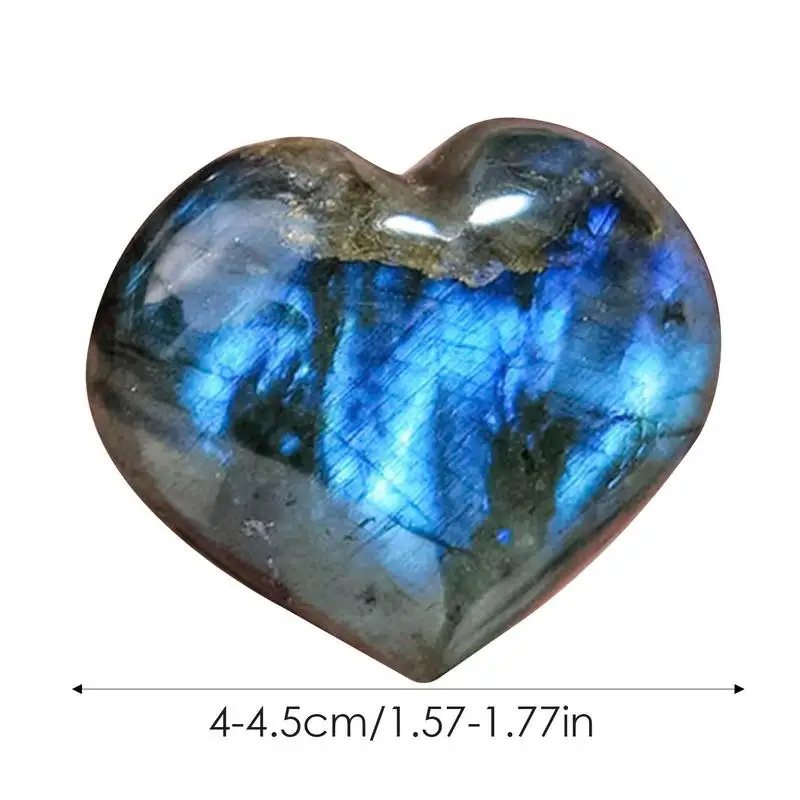 Širdies Formos Labradoras Gamtos Labradoras Kristalų Širdyje, Palm Akmenį Mineralinių Reiki Kišenėje Kristalų Sluoksniuotos Akmenys Geros Kloties