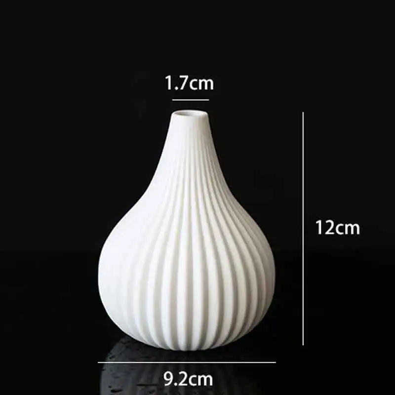 Šiaurės Morandi Spalvos Stalo Lentynos Darbalaukio Vazos Mažos Vertikalios Juostelės Keramikos Vaza Užpildu Gėlės Modernių Namų Dekoracijos