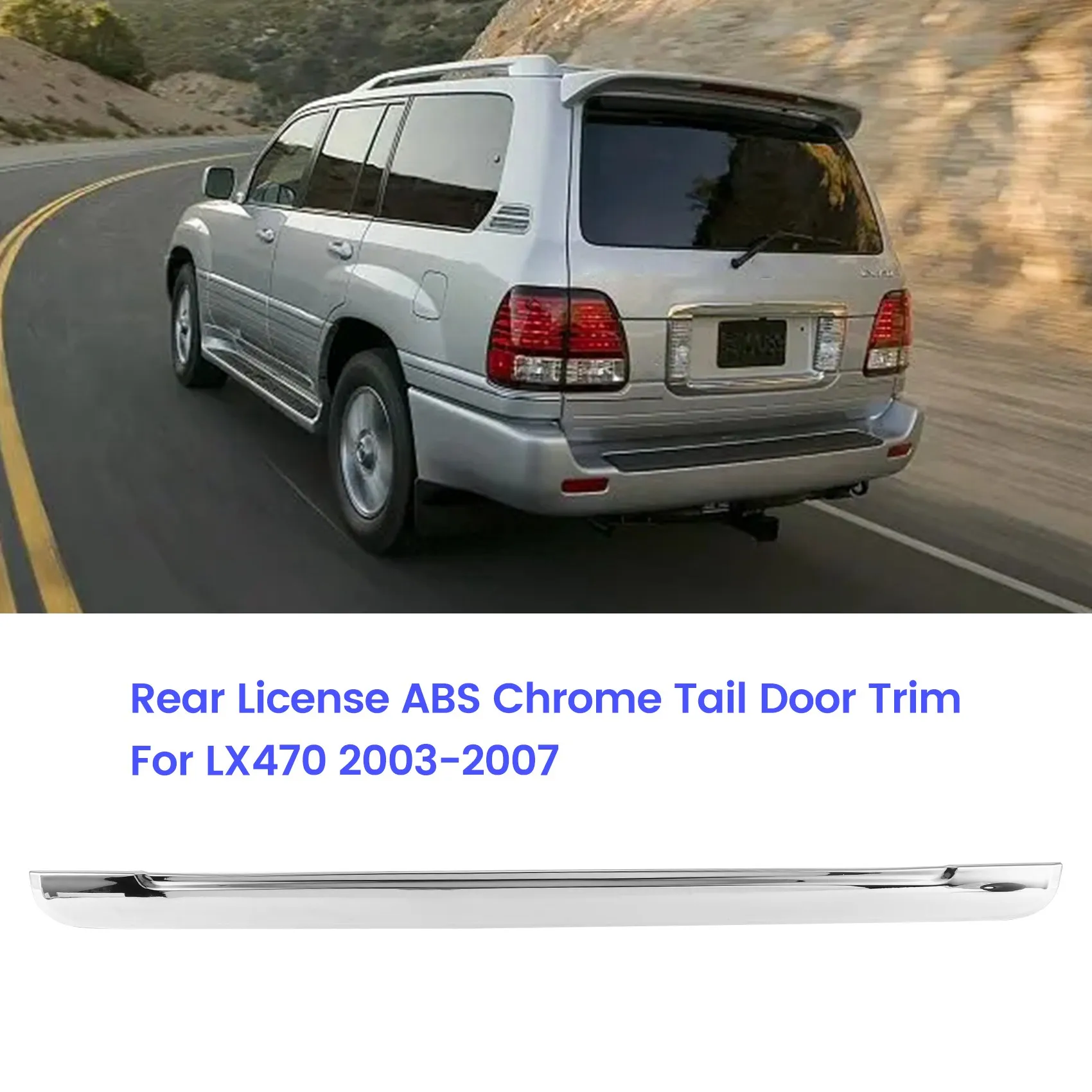 Automobilių Auto Galiniai Licencijos ABS Chrome 