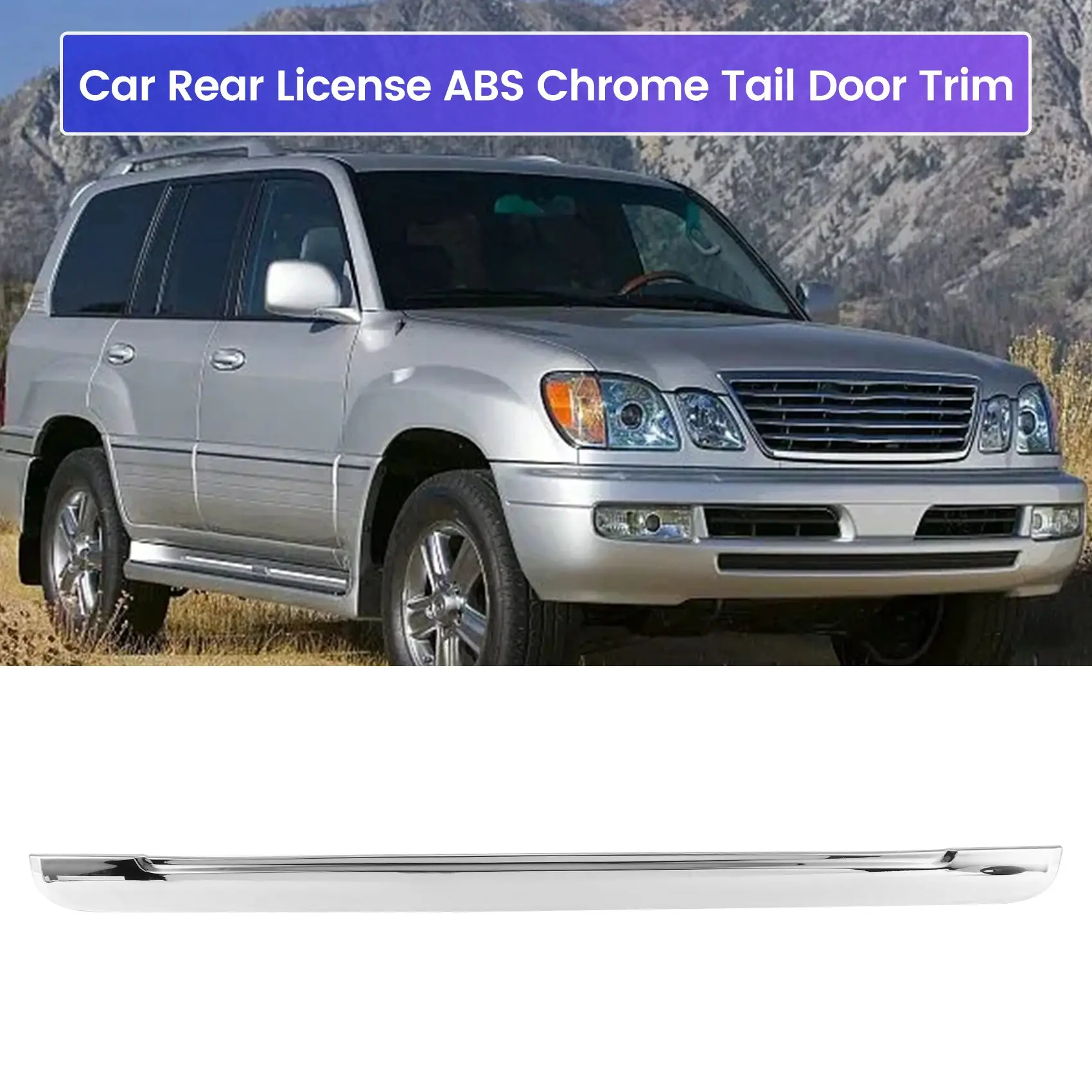 Automobilių Auto Galiniai Licencijos ABS Chrome 