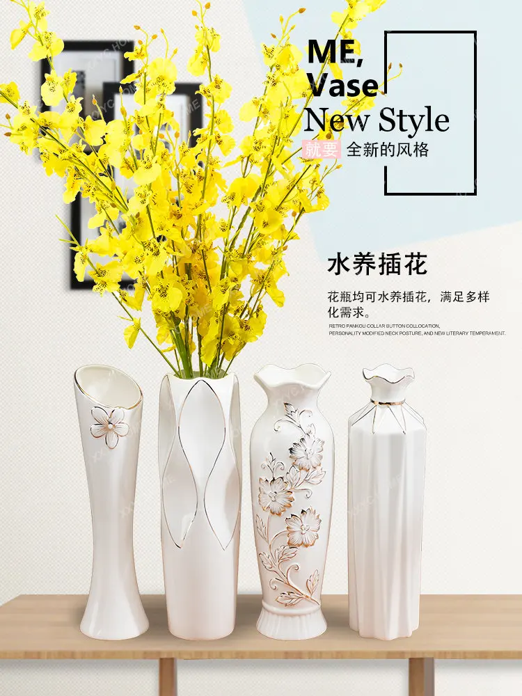 Porceliano Minimalistinio Modernaus Lily Gėlių Kompozicijų Vandens Jade Porceliano Gėlių Turėtojas Red White Gold Tapybos Namų Puošybai