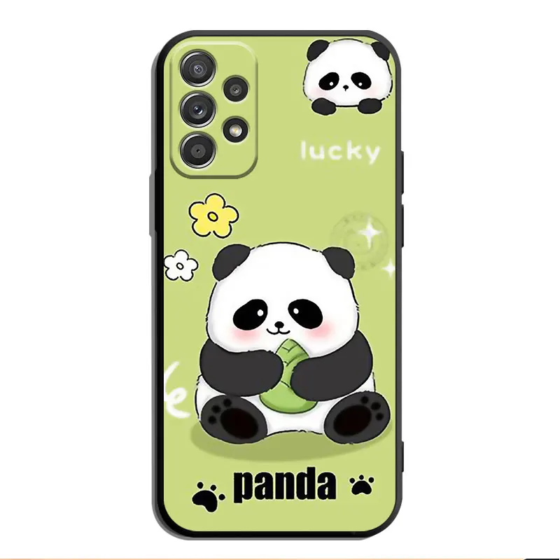 Giant Panda TPU Telefono dėklas Samsung Galaxy A53 A50 A52 A71 A51 A70 A72 A73 M62 M53 M52 Silikono Telefono Fundas Padengti Coque