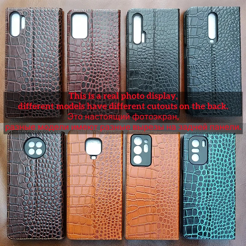 Krokodilas natūralios Odos Flip Case for XiaoMi Redmi 9 9e 9C 9A 9T 9AT 8A 7A 6A 5A 8 7 6 5 A1 Plius NFC Pro pagrindinius Energijos Sportas