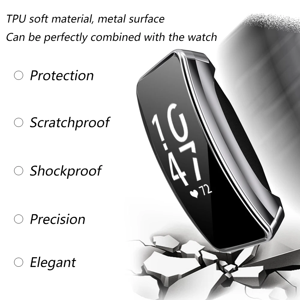 Screen Protector Atveju, Fitbit Inspire/Inspire HR Atveju Ultra Plonas Minkštos TPU Žiūrėti Padengti Fitbit Įkvėpti Apsauginis Bamperis