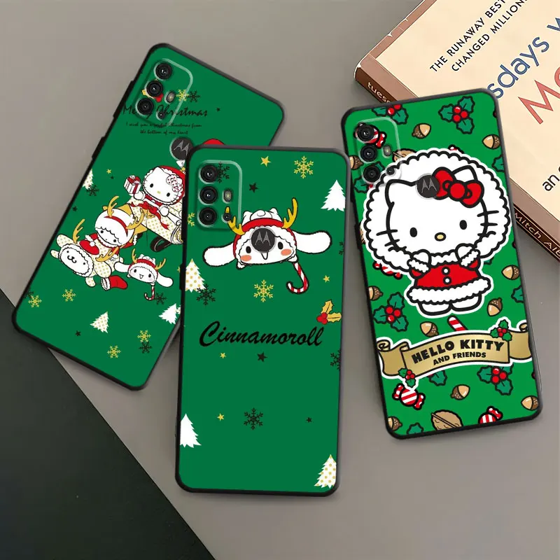 Linksmų Kalėdų Hello Kitty Atveju, Motorola G60s G22 G52 G200 G71 G60 60S 50G 51G 30G 31G G9 Plius Vienas Sintezės Kraštas 20 Lite Pro
