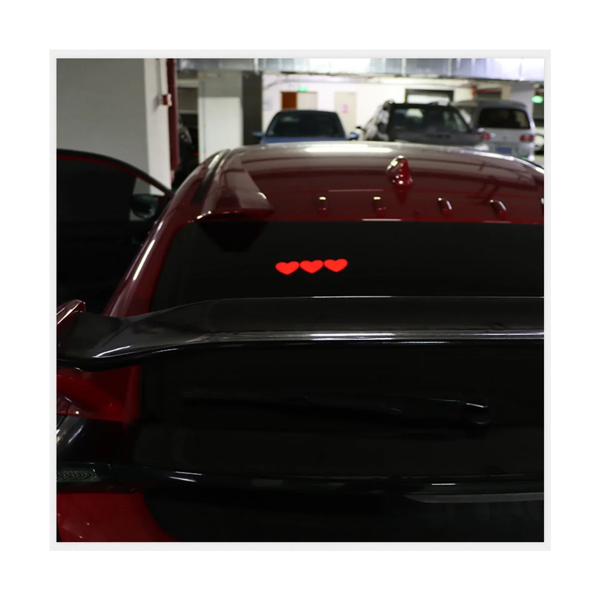 Meilė Automobilio LED Interjero Dekoratyvinės Šviesos Įkraunamas USB Įkrovimo Lipduką Galinio Lango Lempos Juostelės Priedai
