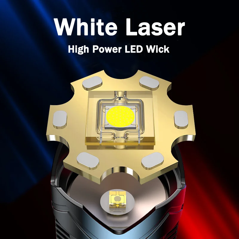 Itin Galingas LED Žibintuvėlis 5 Apšvietimo Režimus, Multi-Funkcija, Žibintuvėlis, Tipas-C Įkrovimo Vandeniui IPX4 Taktinis Žibintų