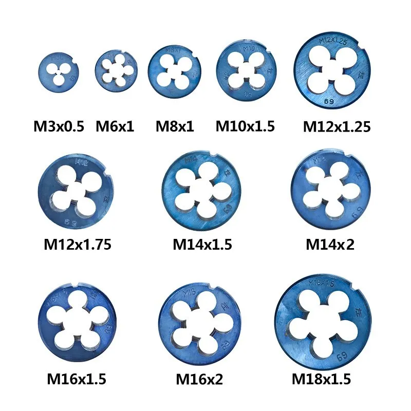 Sriegio Mirti Kairėje M3 M6 M8 M10 M12 M14 M16 M18 Nano Mėlyna Padengtas metalo apdirbimo Srew Įrankis Metrinių Priemonė, Rankiniai įrankiai 
