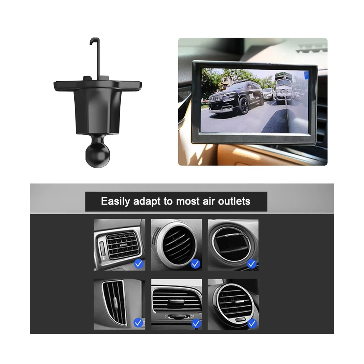 Automobilių HAINAUT 5 Colių Skaitmeninis Vaizdas iš Šono Stebėti, Veidrodis Sistema su 2 720P HD Naktinio Matymo Šoninio vaizdo Kameros Juoda+Sidabrinė