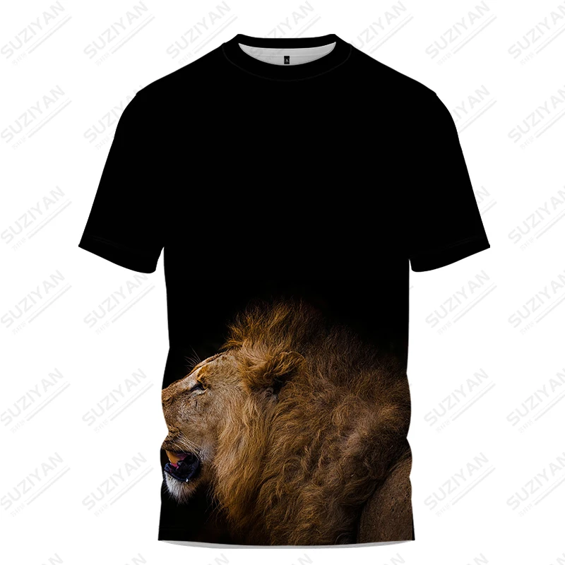 Vasarą naujiems karšto vyriški T-shirt Aštri Tigras, Liūtas, Vilkas 3d atspausdintas gyvūnų spausdinti vyriški T-shirt Sporto treniruoklių laisvi marškinėliai