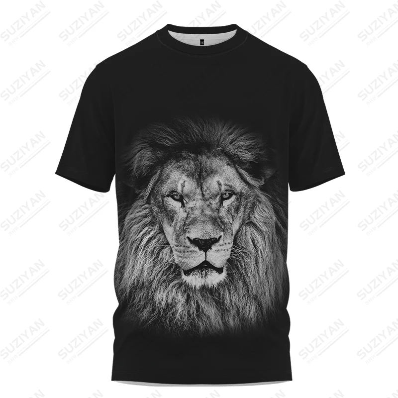 Vasarą naujiems karšto vyriški T-shirt Aštri Tigras, Liūtas, Vilkas 3d atspausdintas gyvūnų spausdinti vyriški T-shirt Sporto treniruoklių laisvi marškinėliai