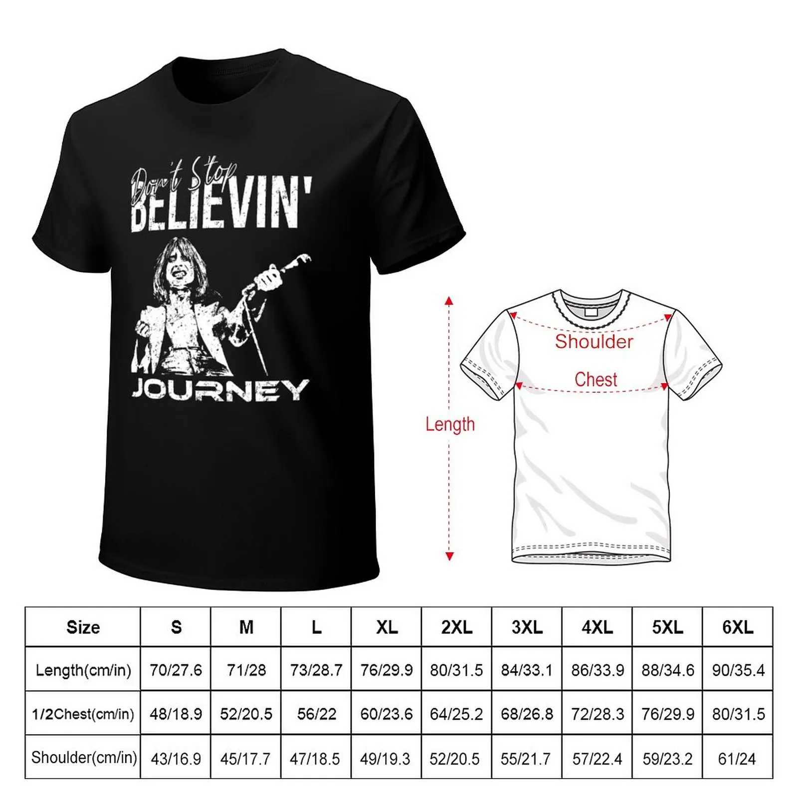 Don 't Stop Believin' Dizaino 8 Steve Perry Kelionę Juostos(su grunge/nelaimę tekstūros) T-Shirt