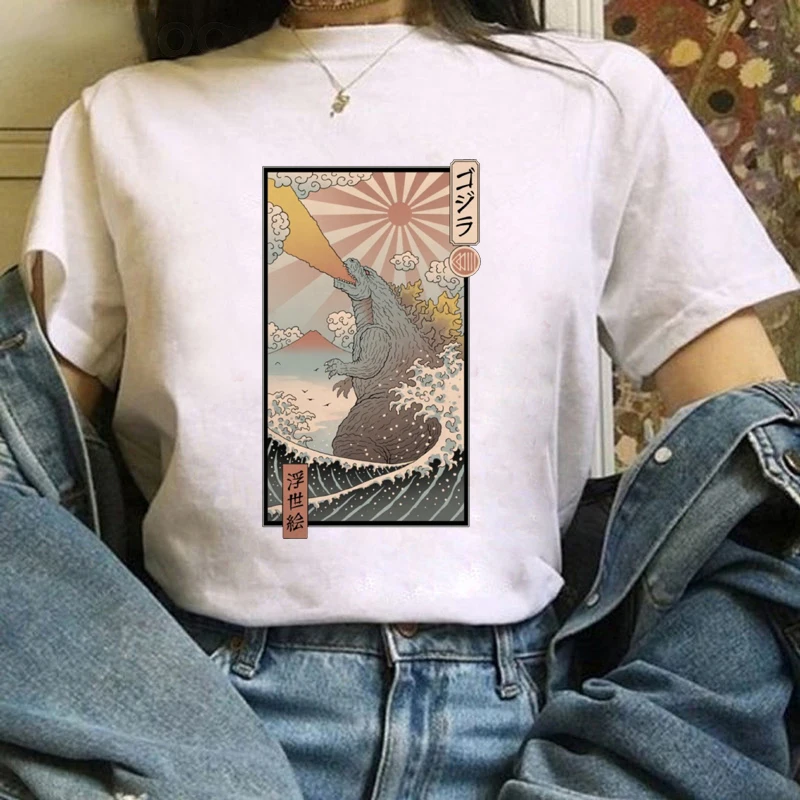 Animacinių filmų Stiliaus, 90-ųjų Mados Atsitiktinis Įdomus Katė Modelis T-Shirt Drabužių Moterų Vasarą, Trumpas Rankovėmis Marškinėliai Viršuje Moterų Atspausdintas T-Shi
