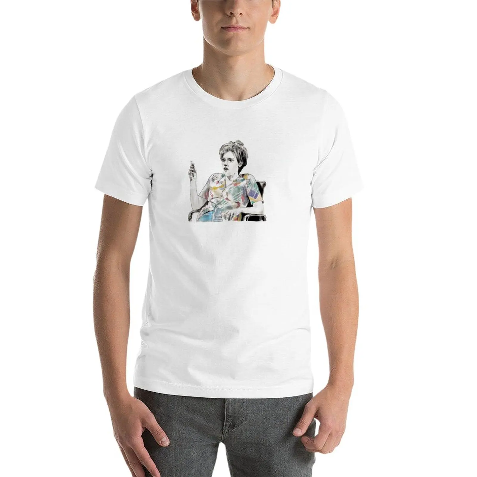 Nauja MISS RAFFERTY/ KATE MCKINNON - Grafito & Akrilo Piešimo T-Shirt plius dydžio sportinius marškinėlius, mielas drabužių mens medvilnės t shirts