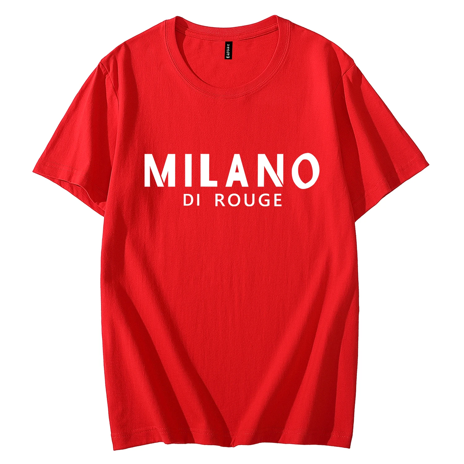 2023 vasaros nauji vyriški apvalios kaklo prarasti medvilnės marškinėliai G žodis Milano atspausdintas trumpas rankovės marškinėliai vyrams ir moterims pačiu drabužiai