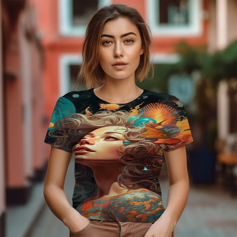 Aukštos kokybės 3d Modelio Spausdinimo Marškinėliai Karšto Pardavimo Šalies Šalis T-shirt marškinėliai T-shirt Vasaros Lady Negabaritinių marškinėliai