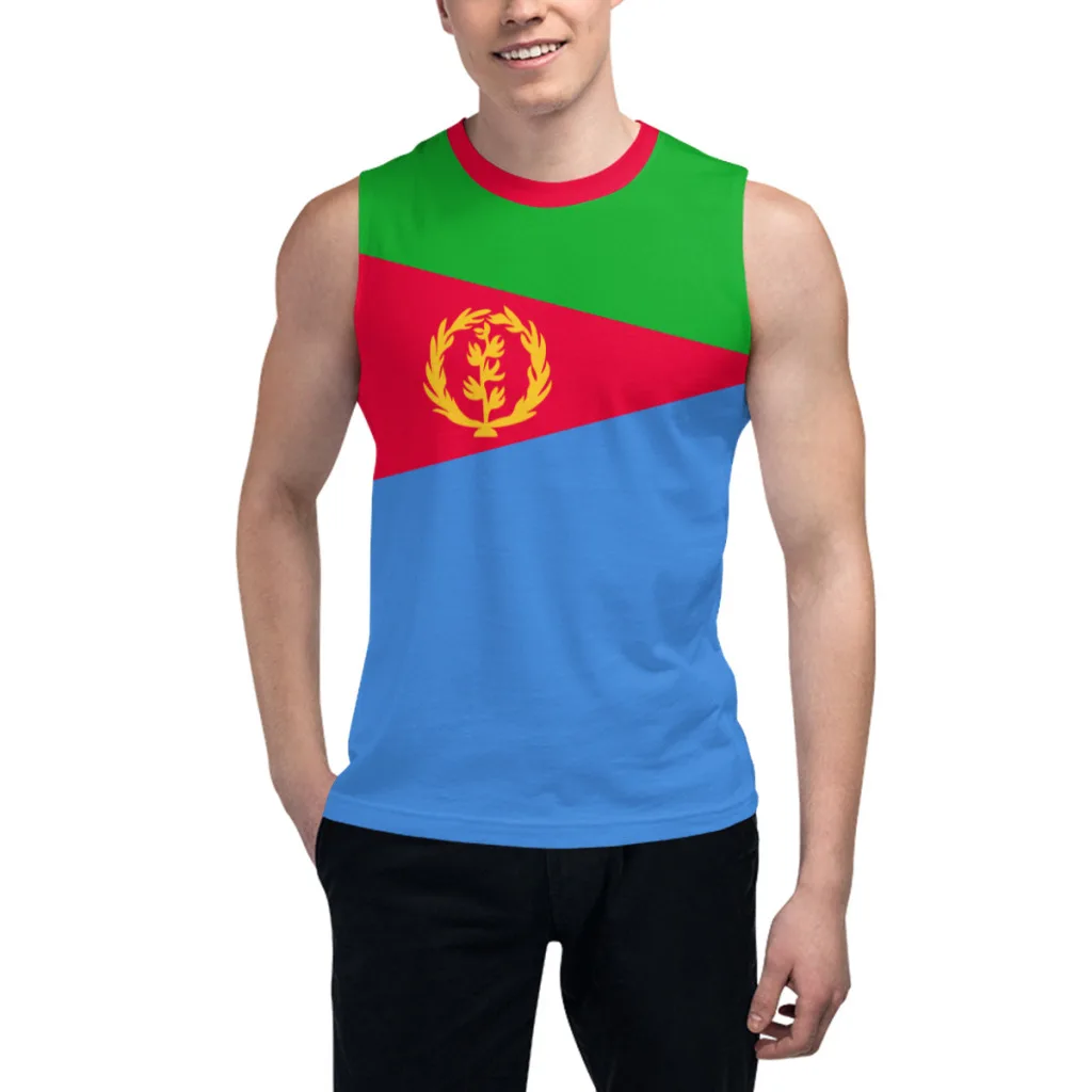 Berankoviai marškinėliai Eritrėja Vėliavos 3D vyriški, Berniukų Marškinėlius sporto Salėse tankų Fitneso Poilsiu Krepšinio Mokymo Liemenė