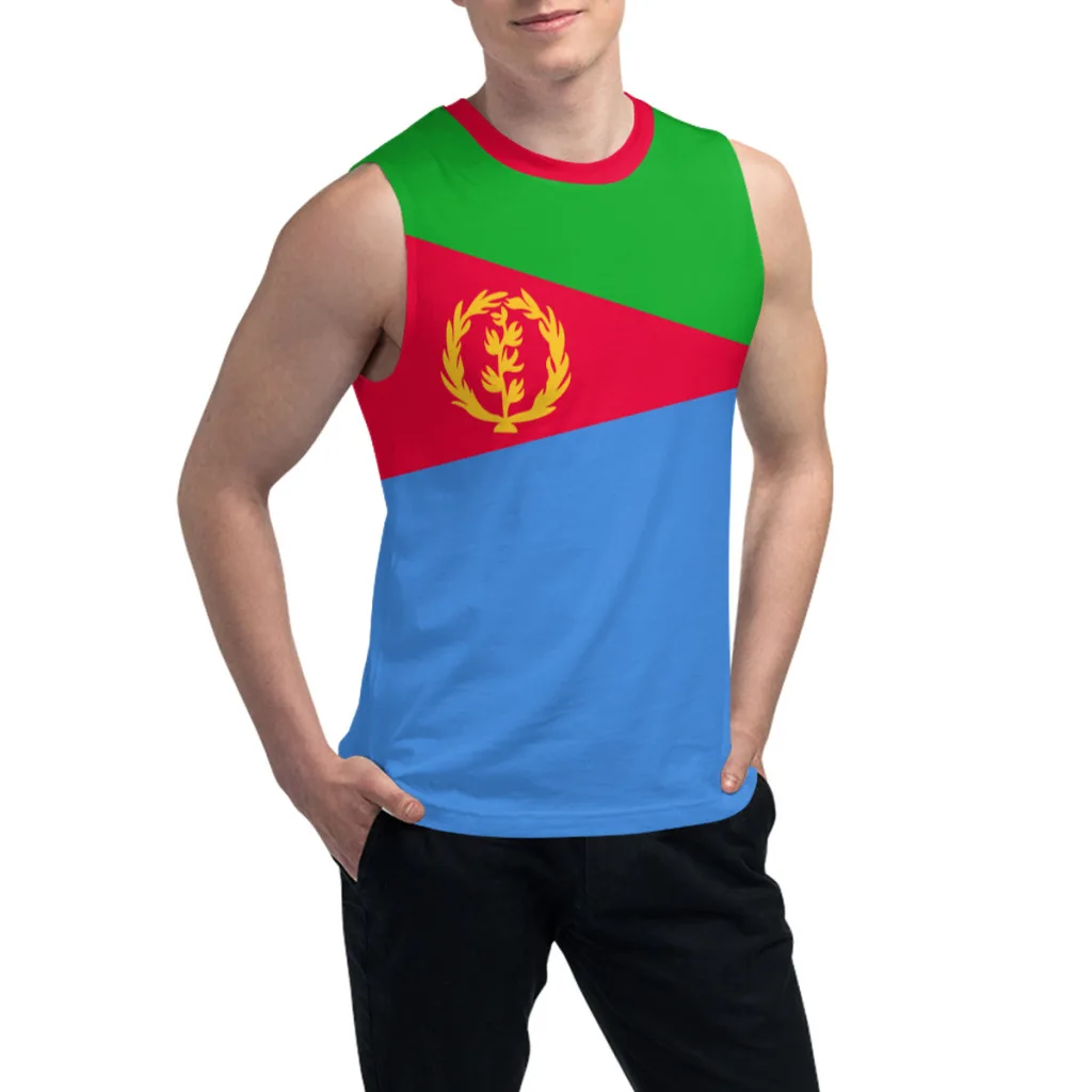 Berankoviai marškinėliai Eritrėja Vėliavos 3D vyriški, Berniukų Marškinėlius sporto Salėse tankų Fitneso Poilsiu Krepšinio Mokymo Liemenė