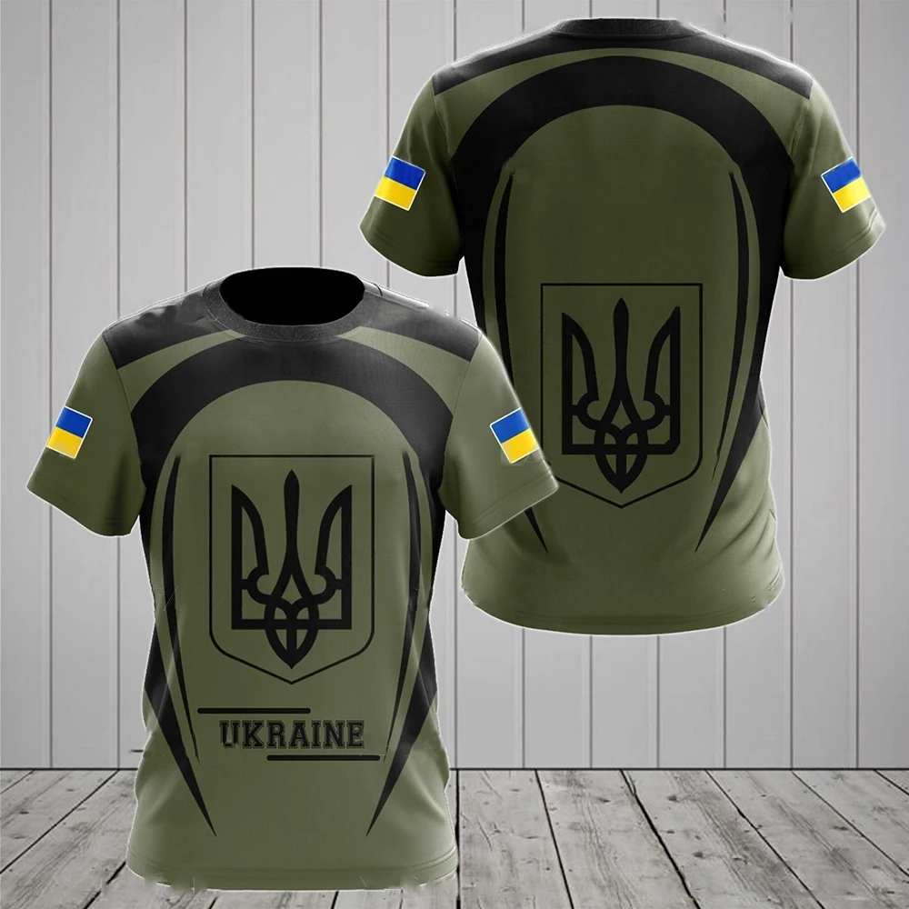Ukrainos Vyrų marškinėliai ukrainos Vėliavos, Marškinėliai 3D Atspausdintas O-Kaklo Negabaritinių trumpomis Rankovėmis Jersey Mens Mados Drabužių Streetwear