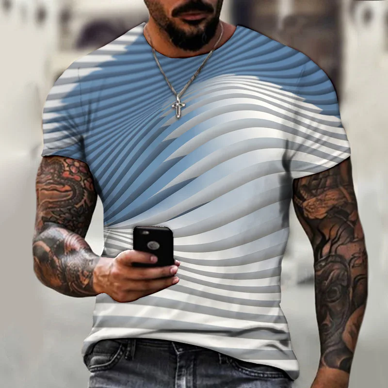 3D Marškinėliai Vyrams Mados Hip-Hop ' O-kaklo trumpomis Rankovėmis Viršūnes Abstrakčiai Harajuku vyriški marškinėliai Negabaritinių Tees Marškinius Vyras Drabužiai