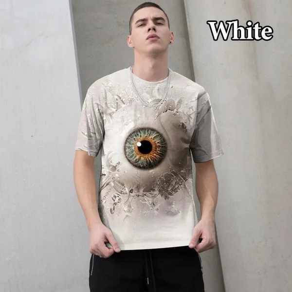Naujas Juokingi Asmenybės vyriškos 3d Akis Atspausdintas T-shirt Mados Hip-hop ' Harajuku Stilius Streetwear Viršūnės
