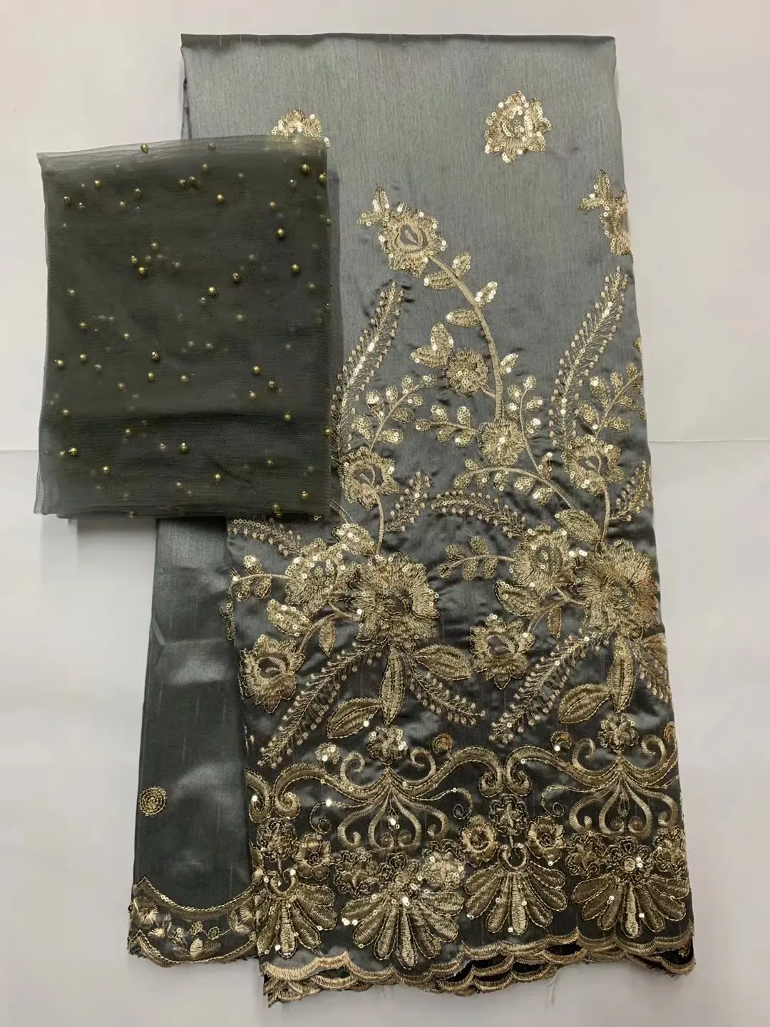 Persikas Afrikos George audinys, Aukštos kokybės Indijos šilko žaliavos George pakuotės populiariausių nustatyti marškinių vestuvių 7 metrų/vnt YYZ9