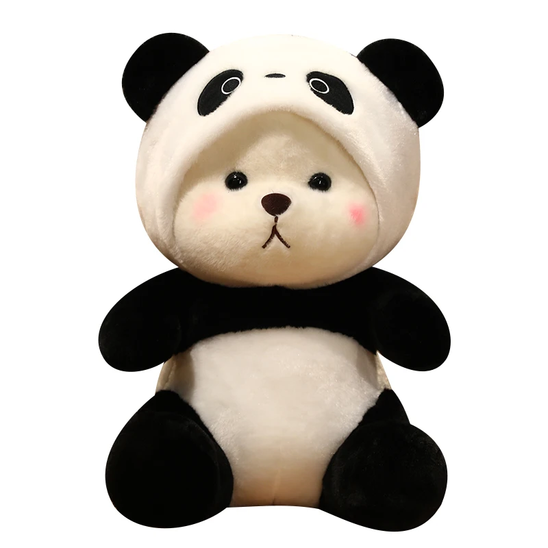 Naujas Kawaii Panda Pliušinis Žaislas, Minkšti Kimštiniai Lokys virsti Panda Gyvūnų Lėlės Puikus Stiliaus Sleeing Pagalvė Pagalvės Vaikams